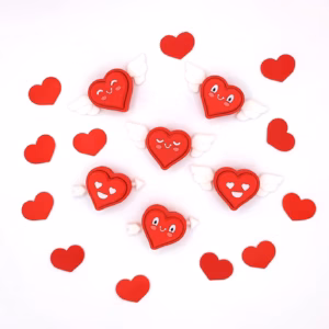 Herz Fidget Clicker mit beweglichen Flügeln