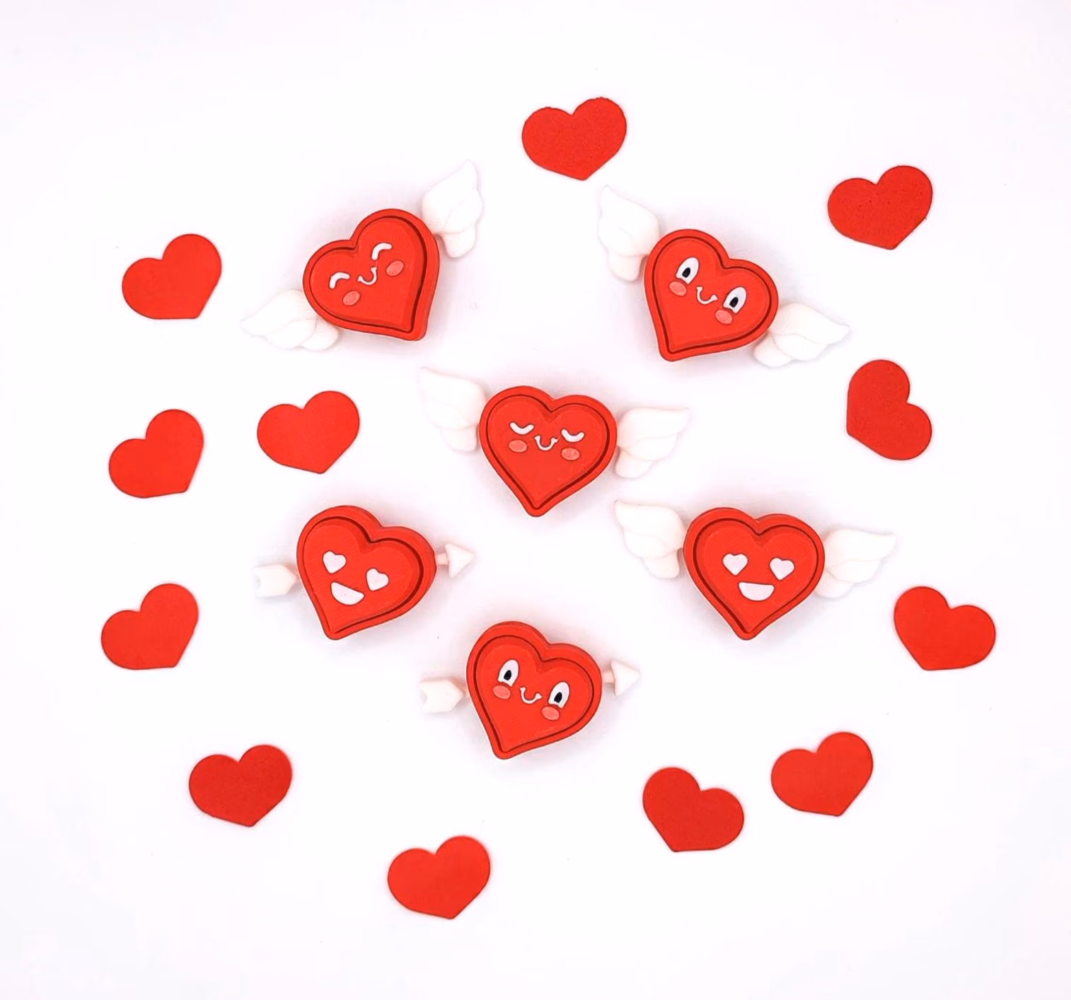 Herz Fidget Clicker mit beweglichen Flügeln