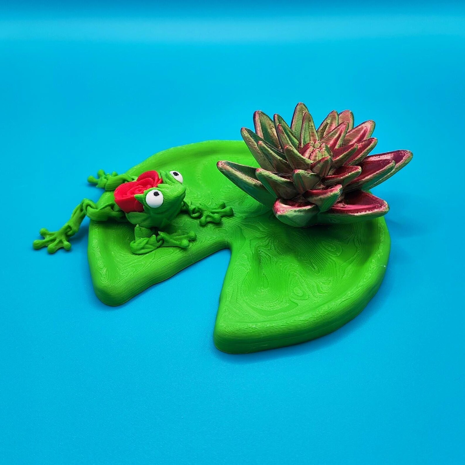 Frosch flexibel einzigartig mit Rose 3D Spielzeug – Bild 2
