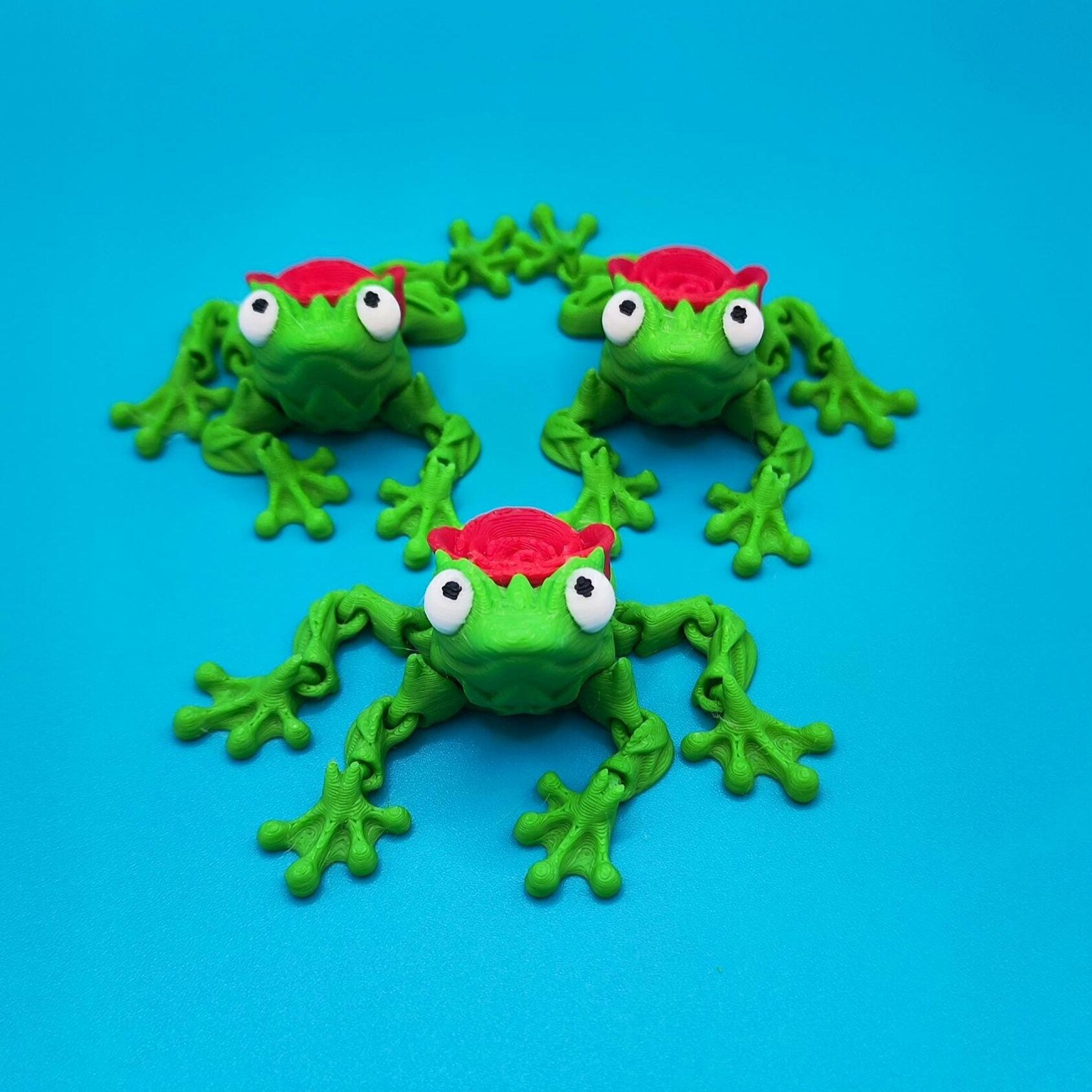 Frosch flexibel einzigartig mit Rose 3D Spielzeug – Bild 4