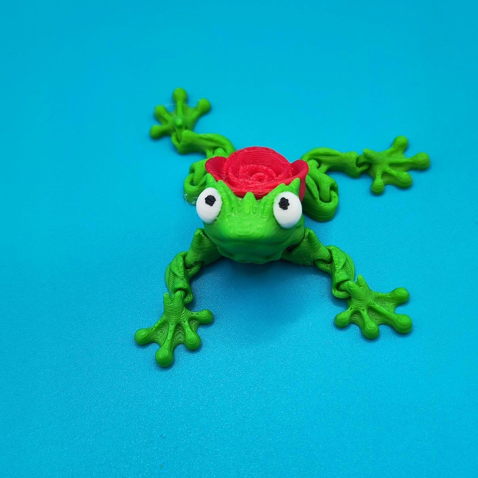 Frosch flexibel einzigartig mit Rose 3D Spielzeug – Bild 6