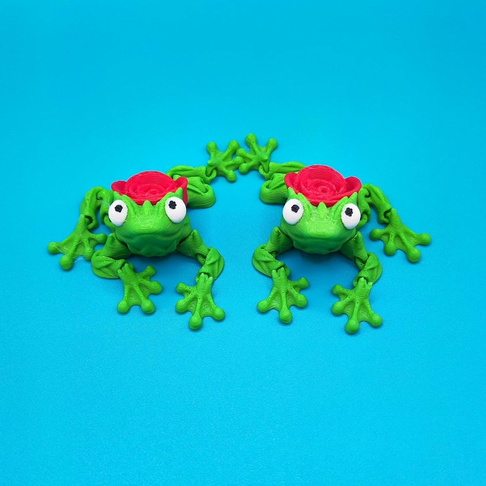 Frosch flexibel einzigartig mit Rose 3D Spielzeug – Bild 5